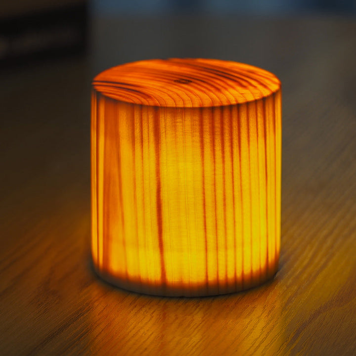 GloedHout - Tafellamp met Ingebouwde Batterij en Touch Control LED-verlichting voor Slaapkamer en Bureau