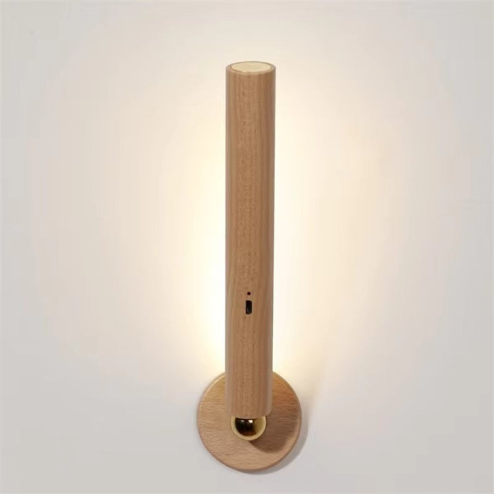 WoodGlow - Oplaadbare Houten Wandlamp