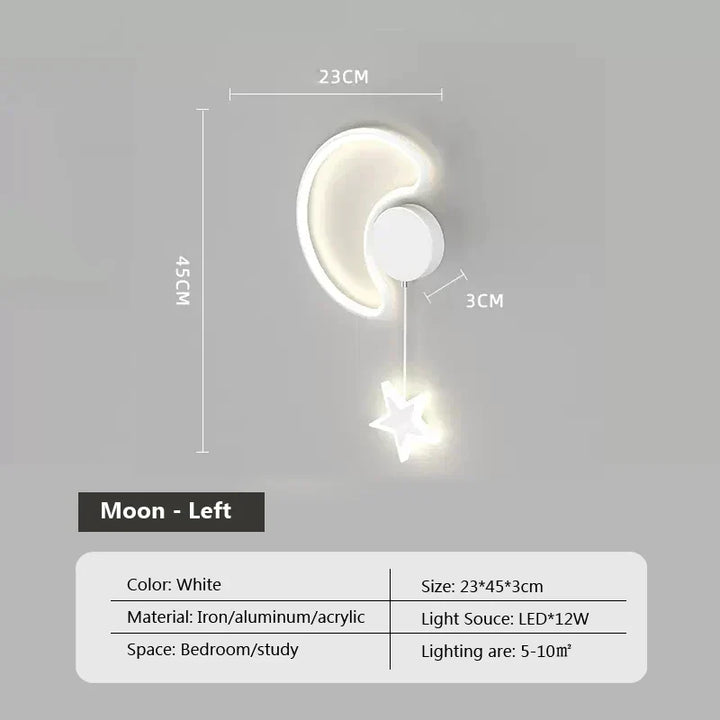 Dreamscape - Wolken Ster Maan Wandlamp