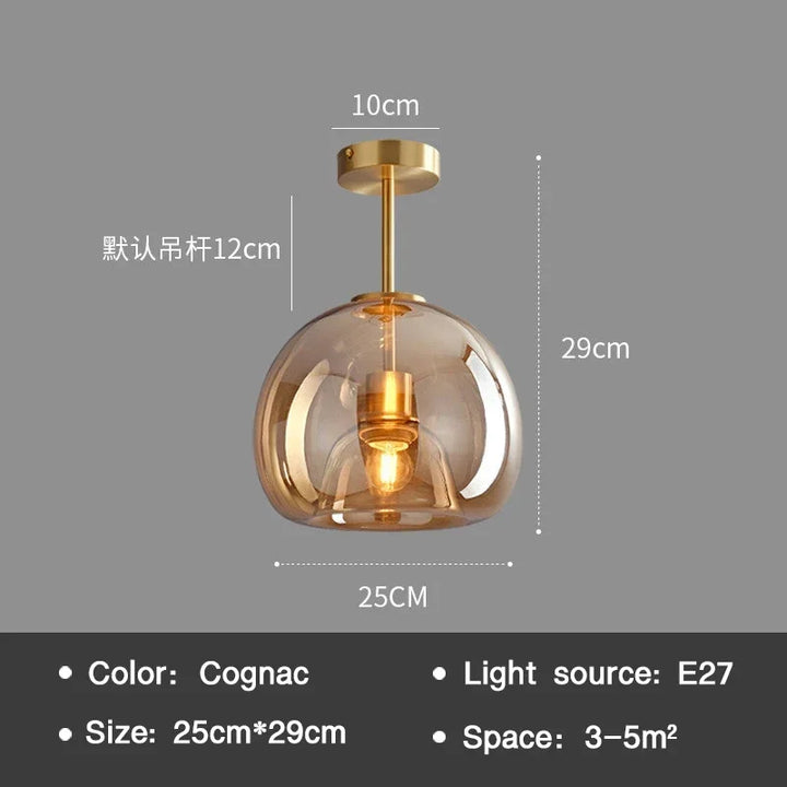 EssenceGlow - Minimalistische Glas Plafondlamp