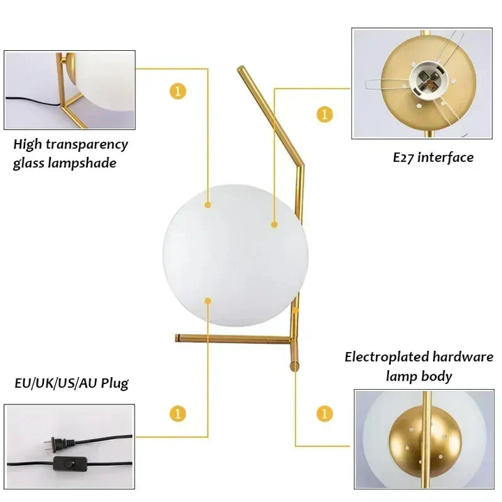 UrbanElegance - Moderne minimalistische glazen huishoudlamp
