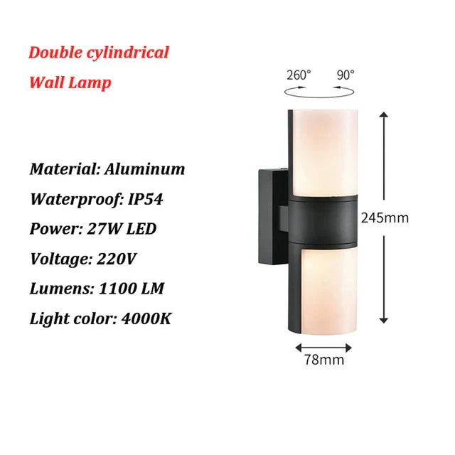 GlowGuard - Moderne LED-Wandlamp voor Buiten