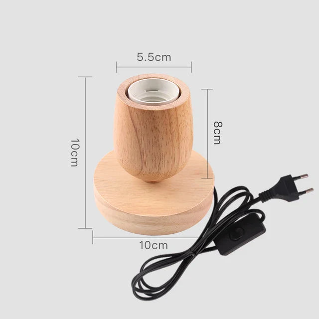 WoodWhimsy - Retro Houten Decoratie Lamp