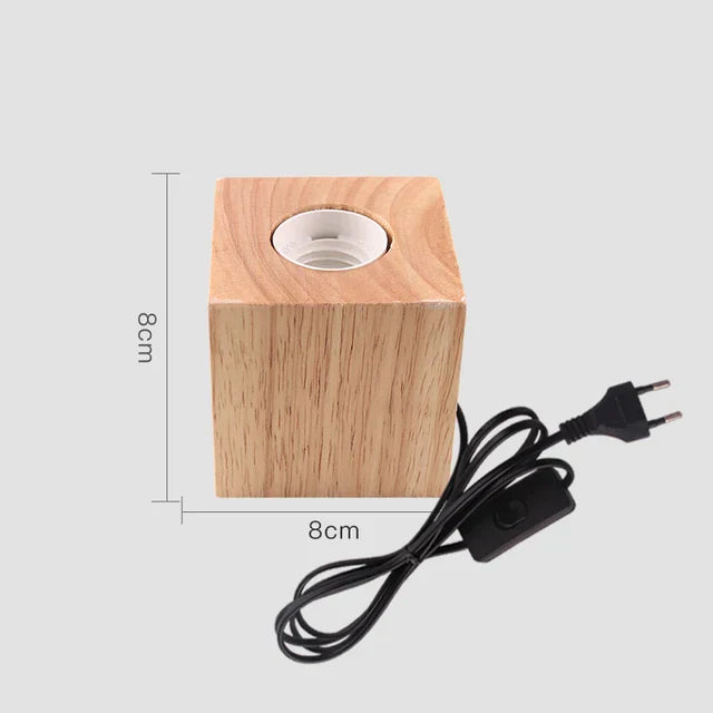 WoodWhimsy - Retro Houten Decoratie Lamp