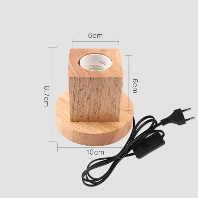 WoodWhimsy - Retro Houten Decoratie Lamp