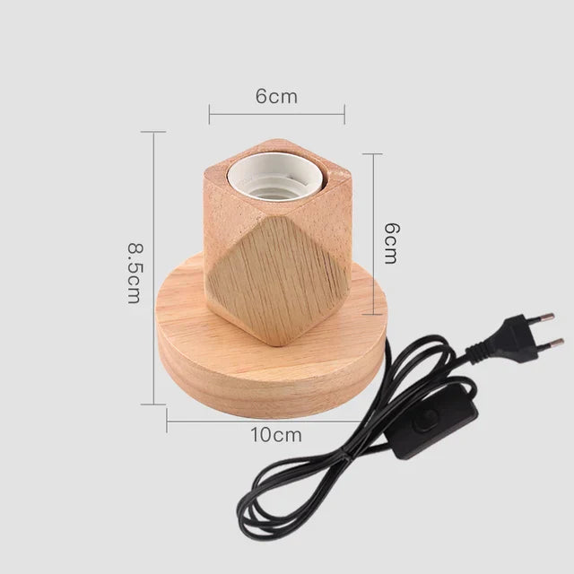 WoodWhimsy - Retro Houten Decoratie Lamp