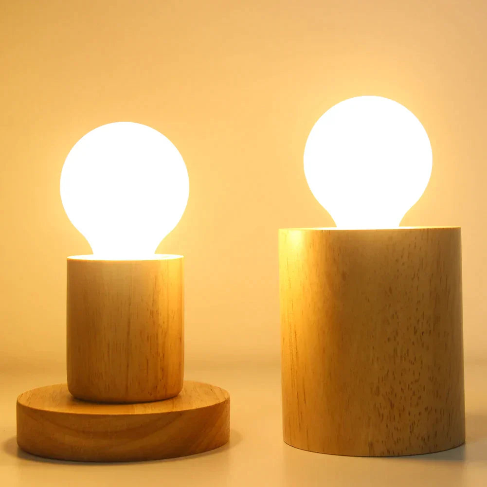 WoodWhimsy - Retro Houten Decoratie Lamp