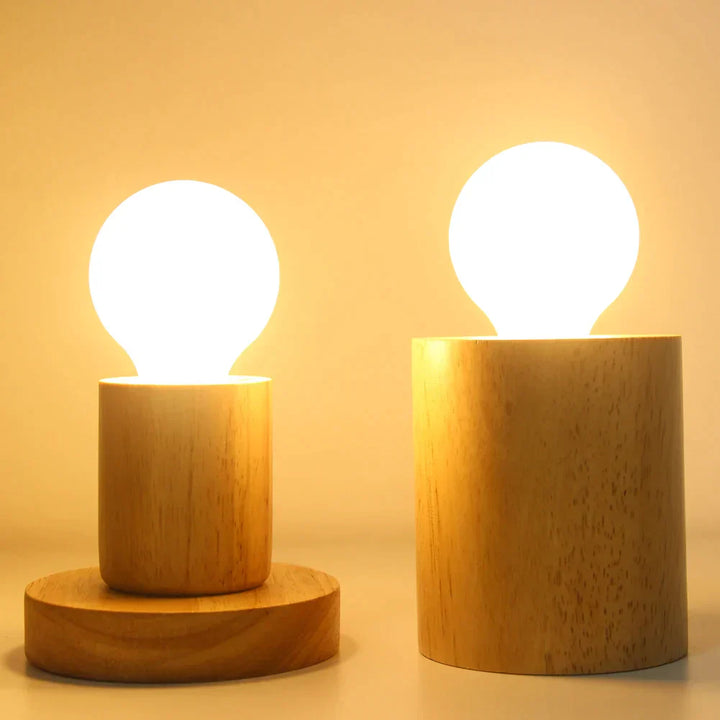 WoodWhimsy - Retro Houten Decoratie Lamp