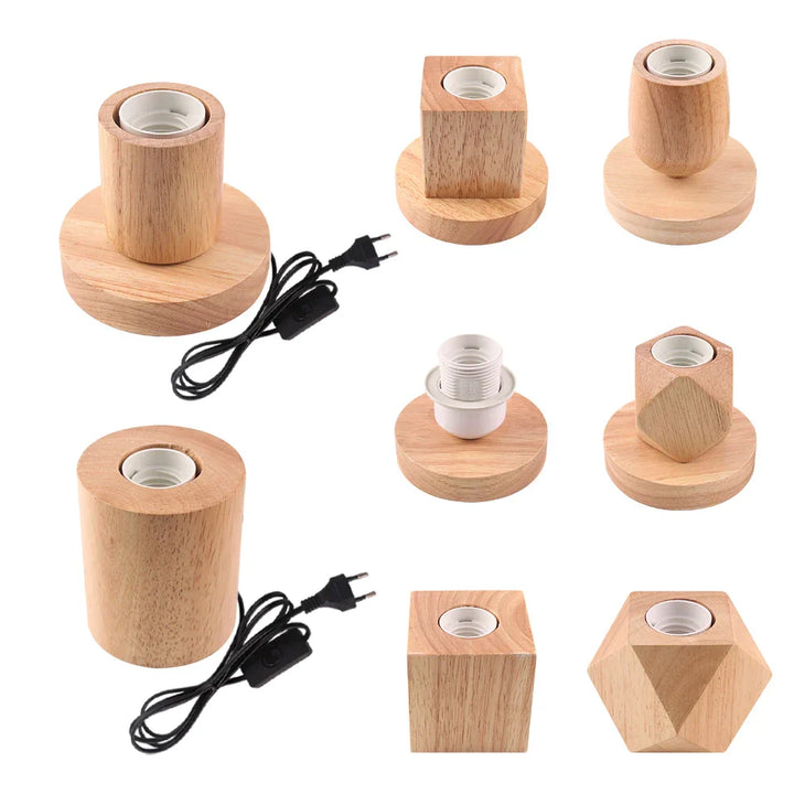 WoodWhimsy - Retro Houten Decoratie Lamp