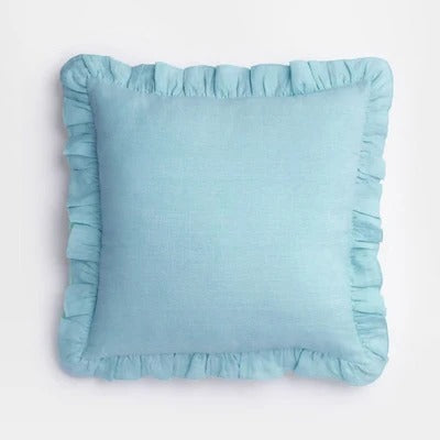 100% Pure Linnen Kussenhoes met Ruches – Zacht en Comfortabel