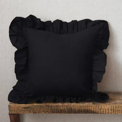 100% Pure Linnen Kussenhoes met Ruches – Zacht en Comfortabel